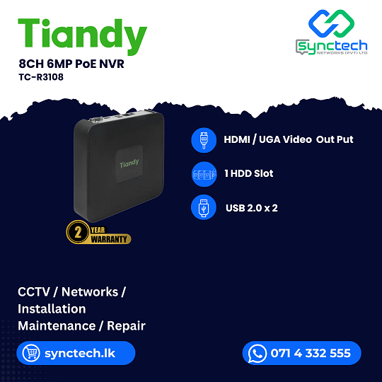 Tiandy TC-R3108 Best Price In Sri Lanka
